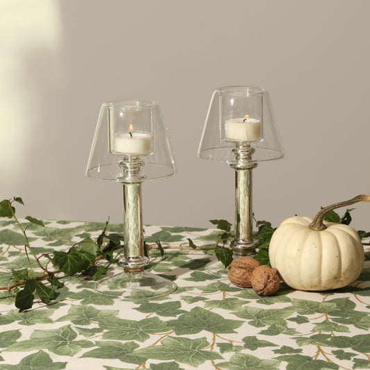 Silver Tea Light Lamps (set of 2)