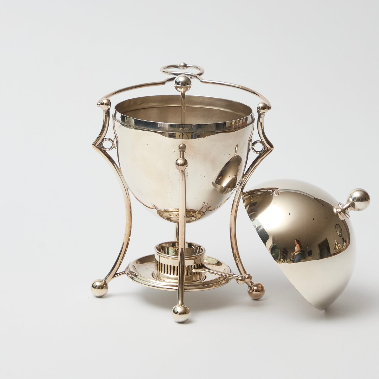 Vintage silver plate breakfast egg holder