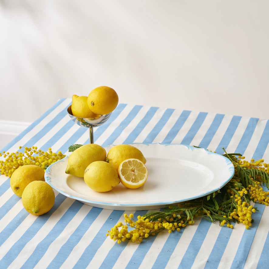 Art Deco Blue and White Vintage Serving Plate