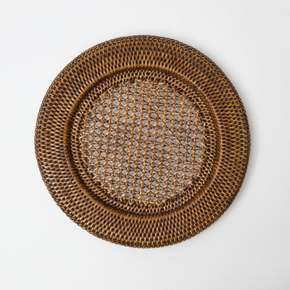 Brown Rattan Charger (Set of 4)