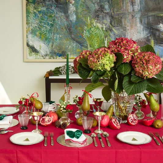 Christmas Red and Green Tablecloth