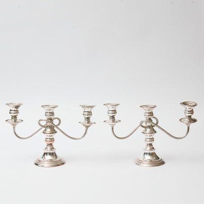 Pair of Silver Plated Candelabra