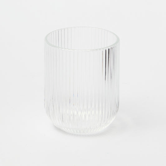 Clear Ribbed Water Glasses (set of 4)