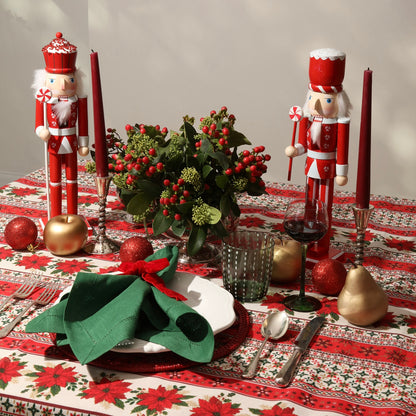 Christmas Poinsettia Tablecloth
