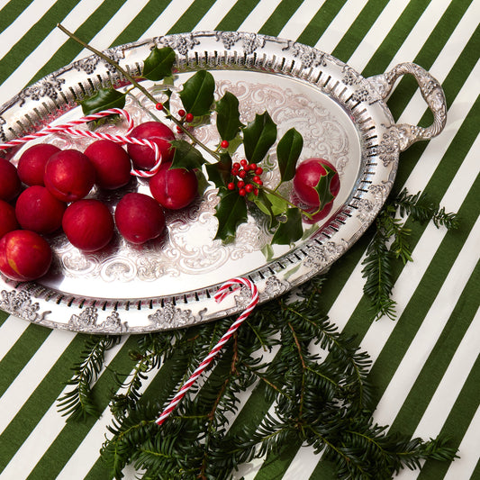 Oval Silver Plated Serving Tray