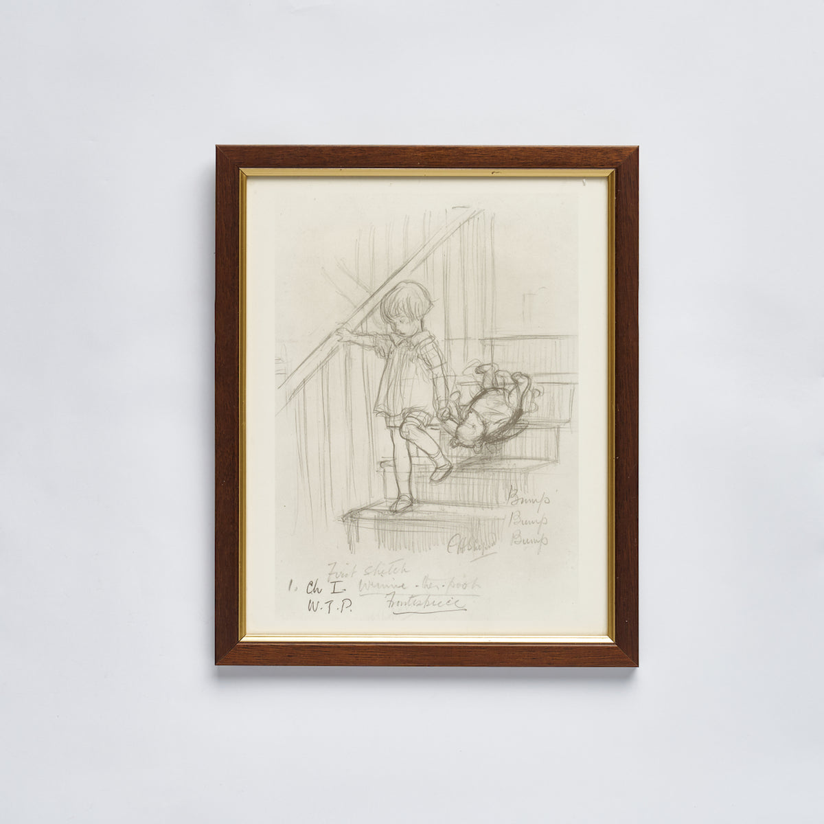 Christopher Robin & Pooh - Framed Print
