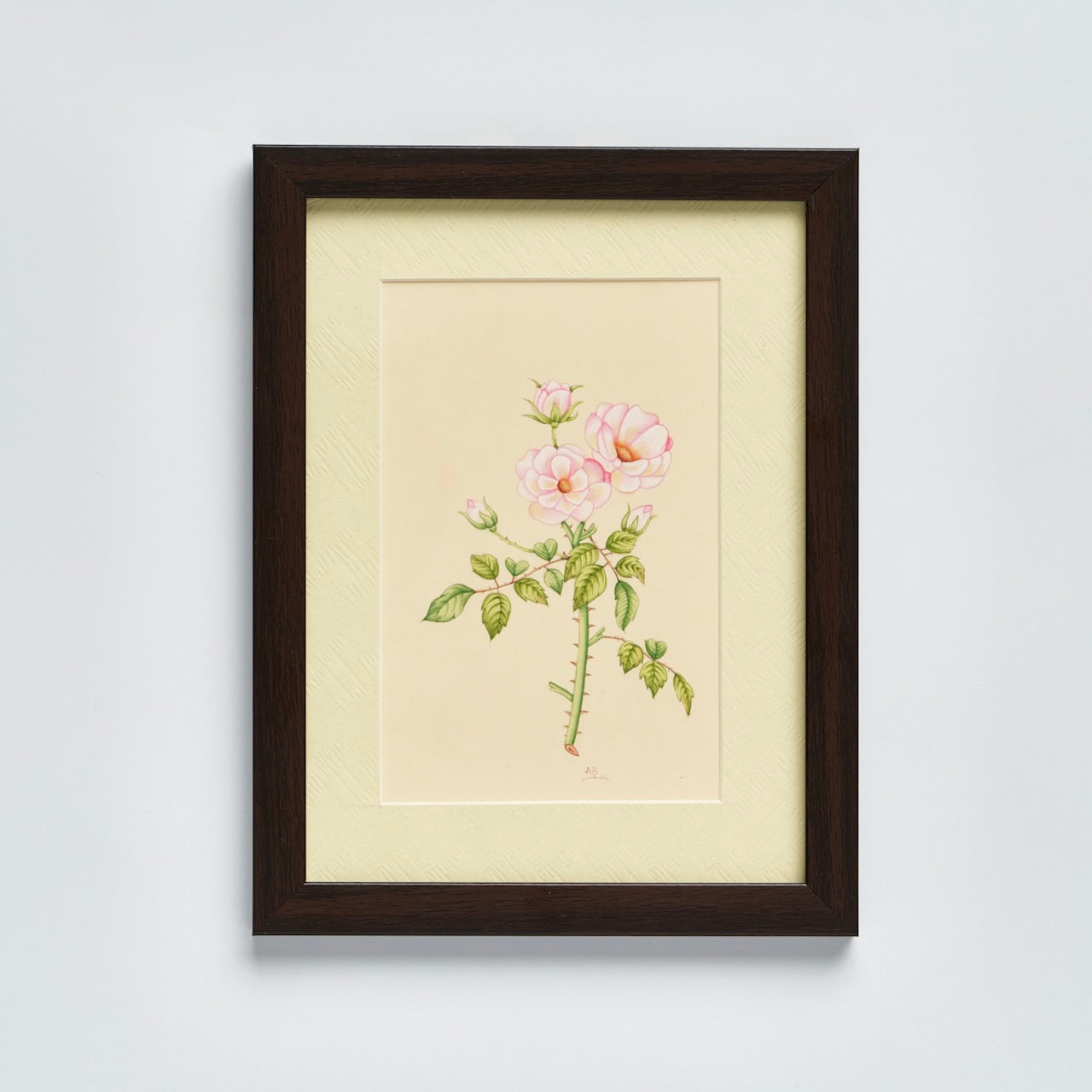 English Garden Prints - Original Hand Painted Flowers (set of 4)