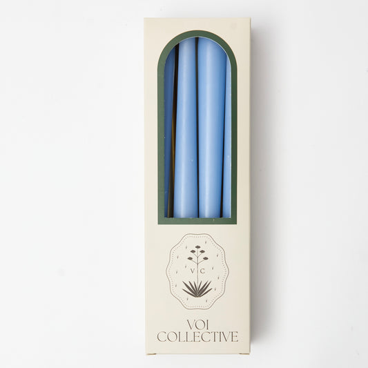 Baby Blue Taper Candles (set of 8)
