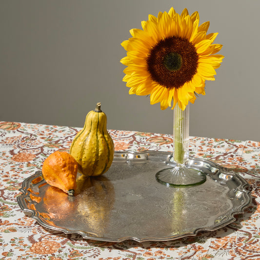 Round silver plated Tray