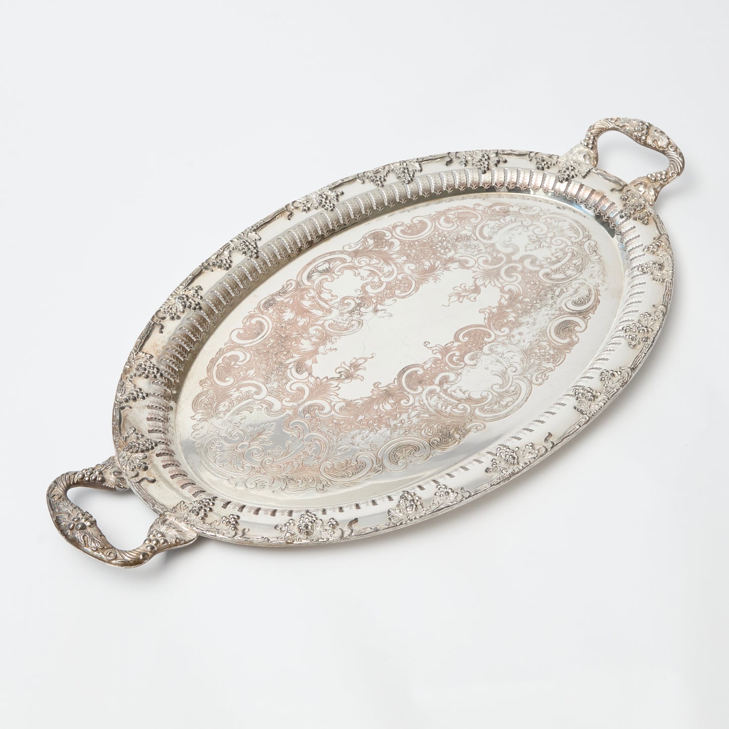 Oval Silver Plated Serving Tray