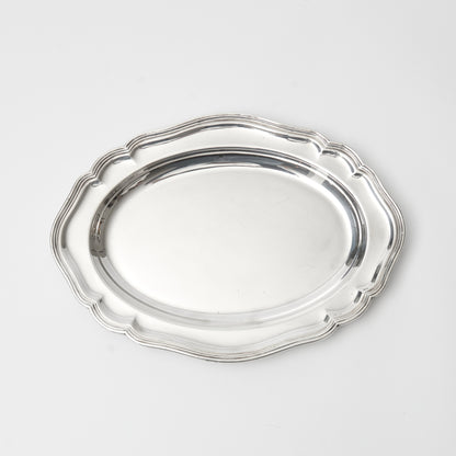 Scalloped Silver Serving Tray