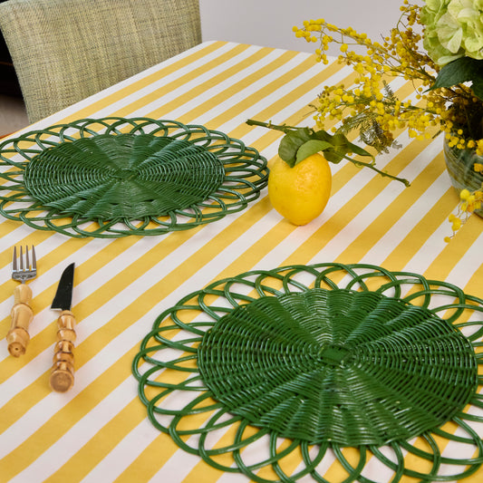 Yellow Stripe Tablecloth