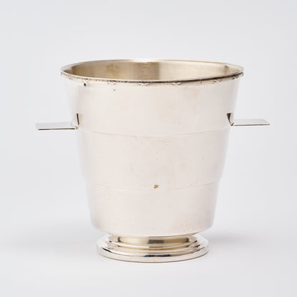 Beaded Edge Silver Plated Ice Bucket