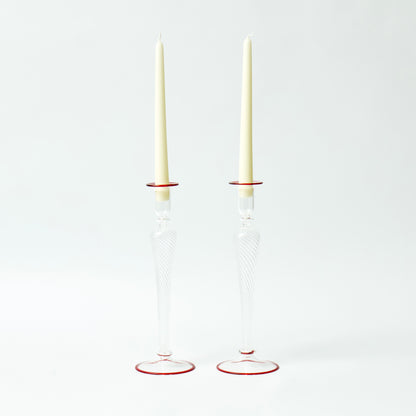 Red edged Noel Candlesticks