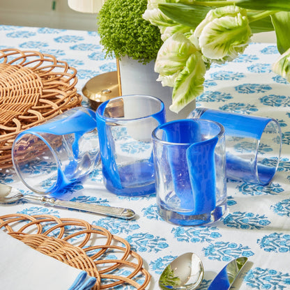 Blue Stripe Water Glasses (Set of 6)