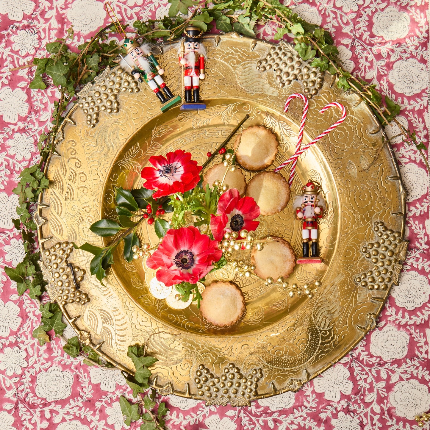 Copper Charger decorated with Vines