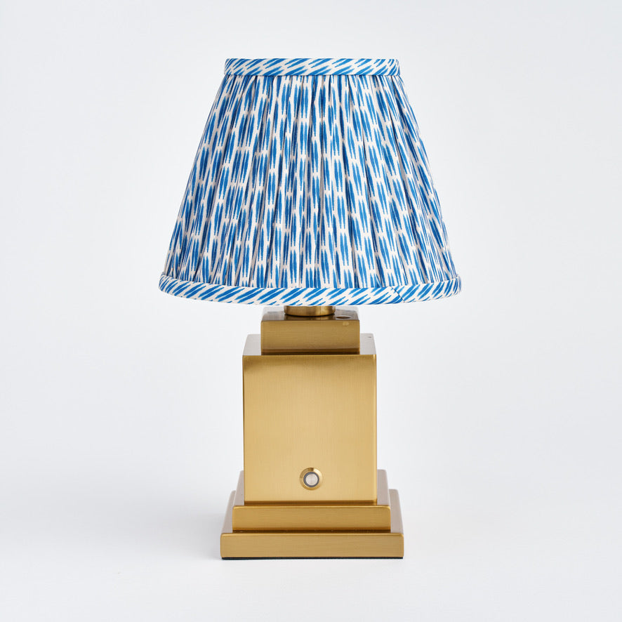 Stephanie Table Lamp with Blue Patola Lampshade
