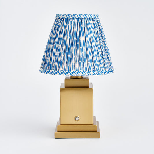 Stephanie Table Lamp with Blue Patola Lampshade