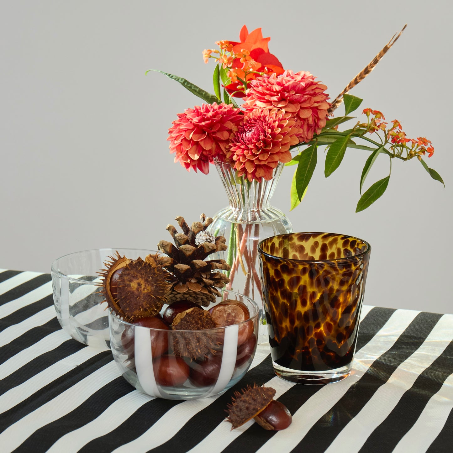 Black and White Stripe Tablecloth