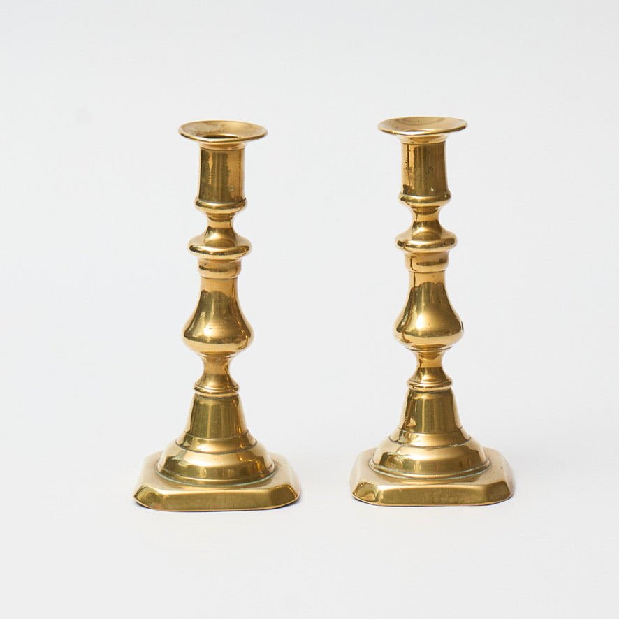 Pair of large Victorian Brass Candlesticks