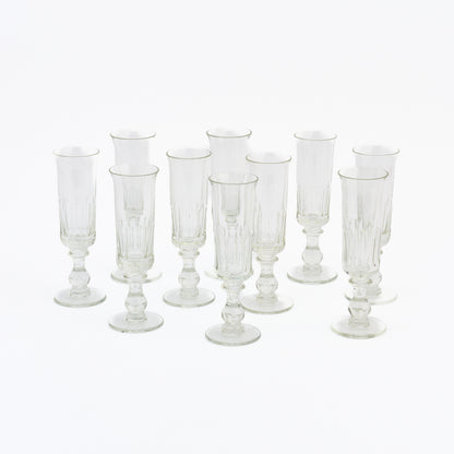 10 Georgian Champagne Glasses