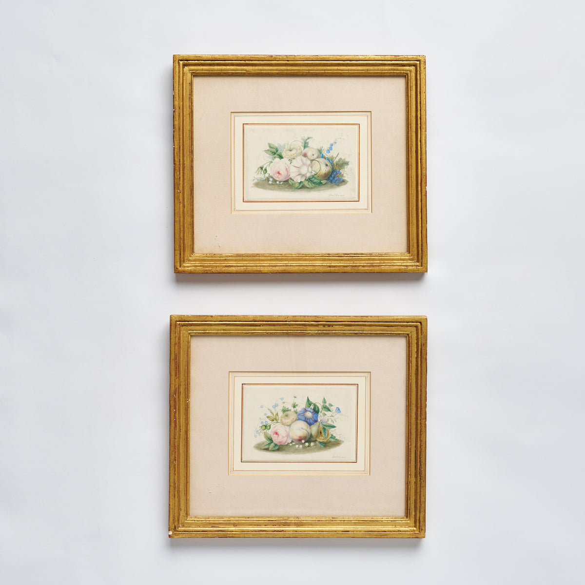 'Summer Flowers' - A Pair of Original Watercolour Paintings
