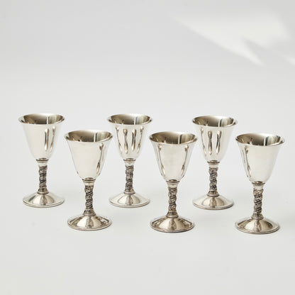 Silver Plated Goblets  (Set of 6)