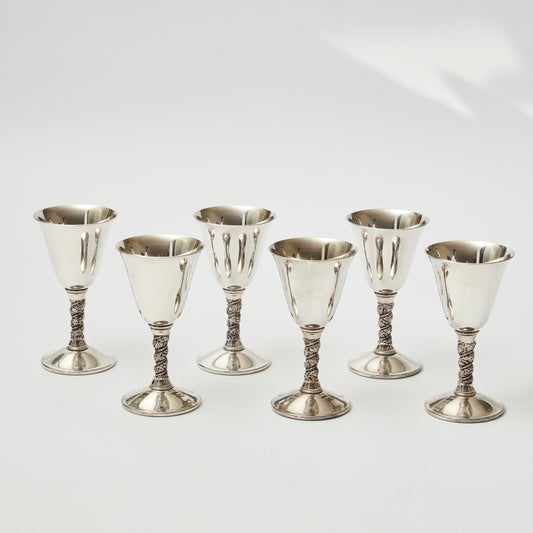 Silver Plated Goblets  (Set of 6)