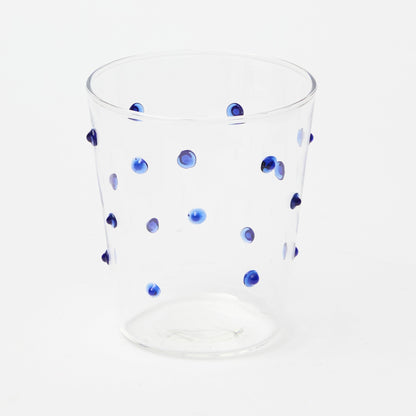 Blue Dotted Glasses (set of 4)