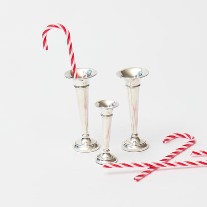 A Set of Miniature Silver plated Bud Vases  (Set of 3)