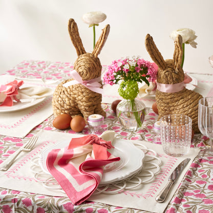 Pink Velvet Napkin Bow (Set of 4)