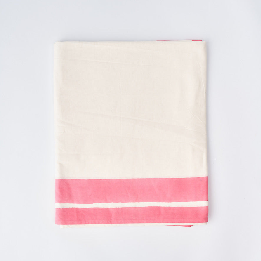 Provence Pink Edged Tablecloth