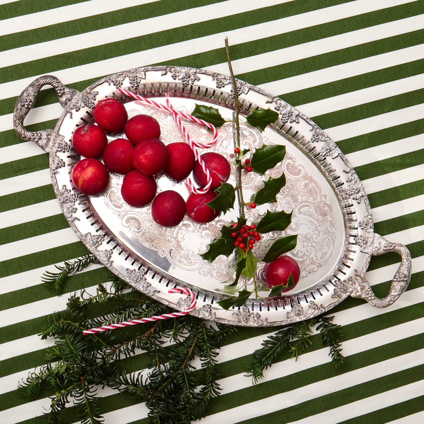 Oval Silver Plated Serving Tray