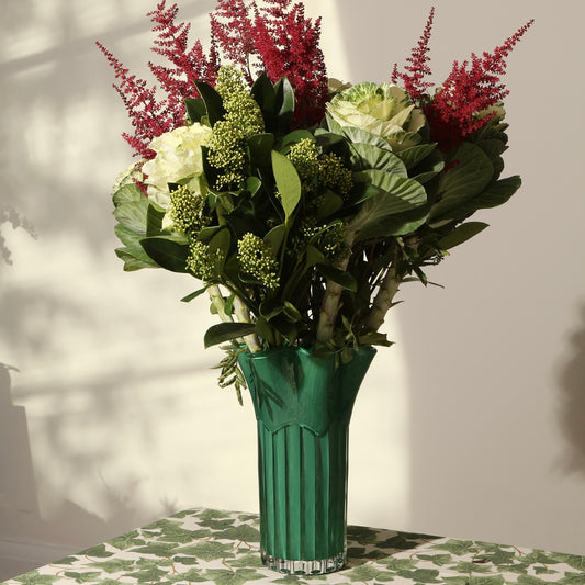 Green Wave Vase
