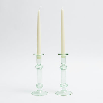 Aurora Glass Candle Holders (Pair)