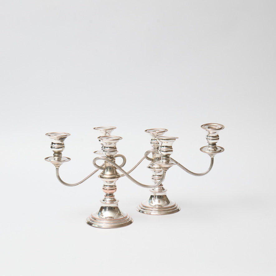 Pair of Silver Plated Candelabra