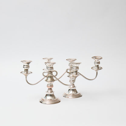 Pair of Silver Plated Candelabra