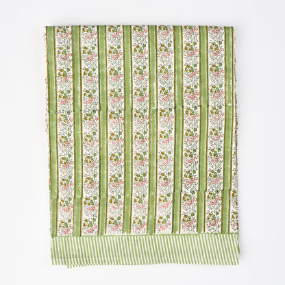 Voi Collective x Domenica Marland Pink and Green Floral Tablecloth