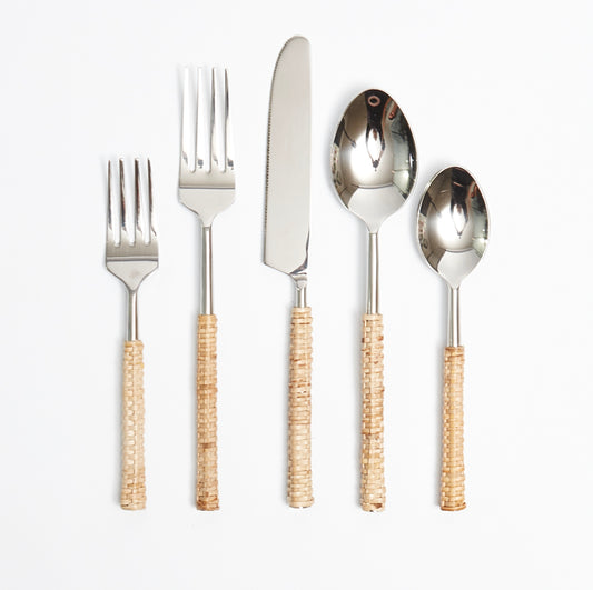 Thin Rattan Cutlery Set (5 Pieces)