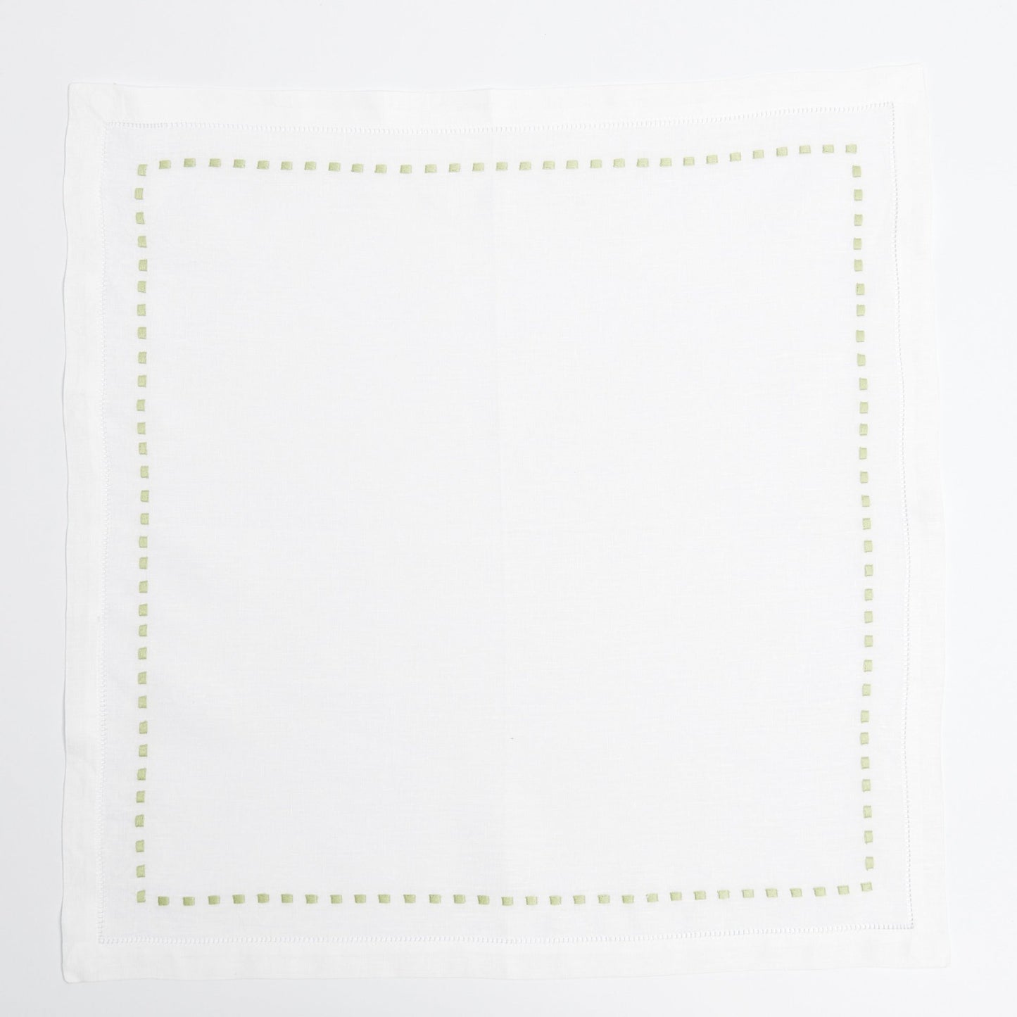 Green Dash Linen Napkins  (Set of 4)