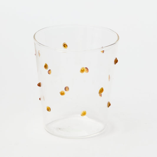 Amber Dotted Glasses (set of 4)