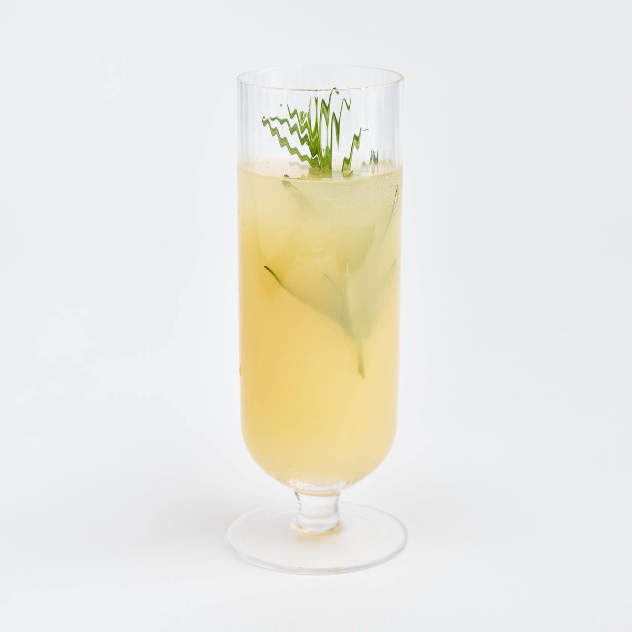 Tall Ribbed Footed Cocktail Glass (set of 4)