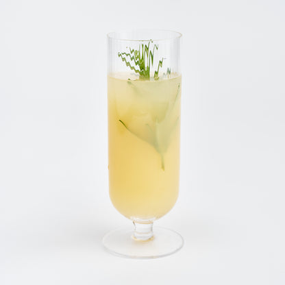 Tall Ribbed Footed Cocktail Glass (set of 4)