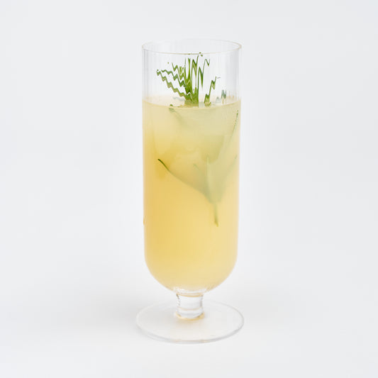 Tall Ribbed Footed Cocktail Glass (set of 4)
