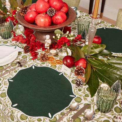 Pine Green Christmas Pomegranate Tablecloth