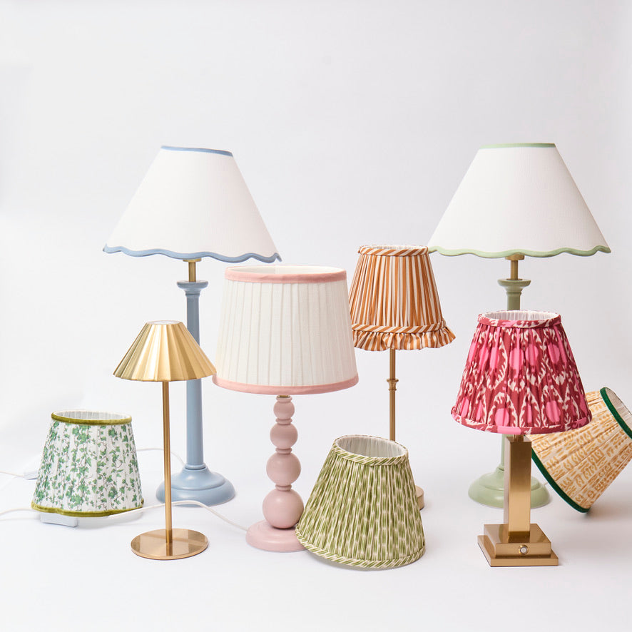 Lyla Rechargeable Table Lamp with Ivy Green Lampshade