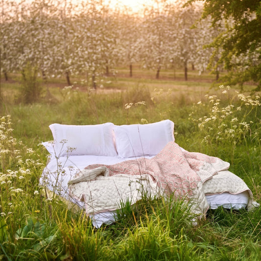 Pink Peony Bed Quilt