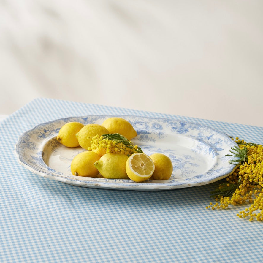 Blue and White Floral Serving Platter