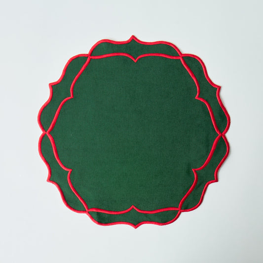 Noel Red and Green Christmas placemats (Set of 4)