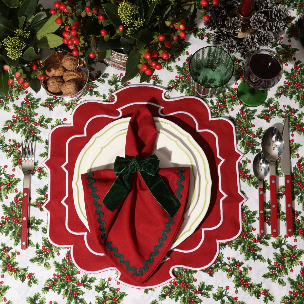 Christmas Holly Tablecloth